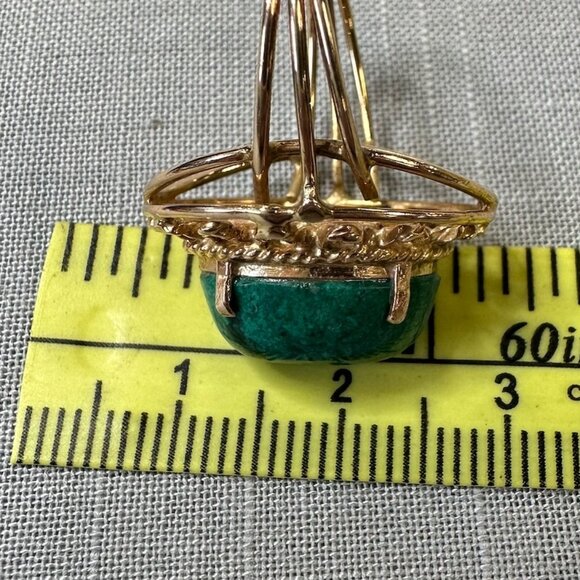 Vintage Israeli Eilat Stone 14K Ring Size 7 - Picture 8 of 14